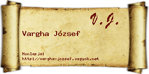 Vargha József névjegykártya